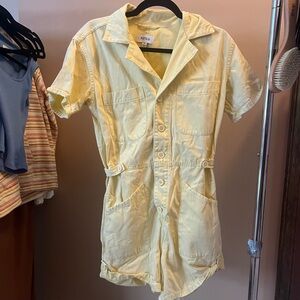 Pistola Yellow Short Sleeve Jumpsuit